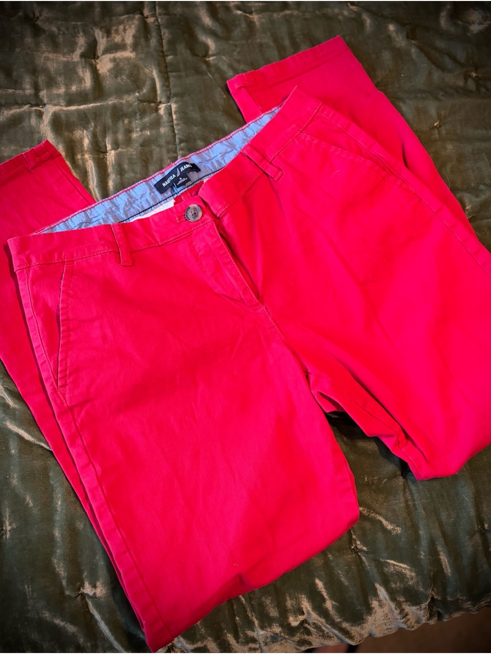 Nautica Bright Red Women's Chino Pants #1268